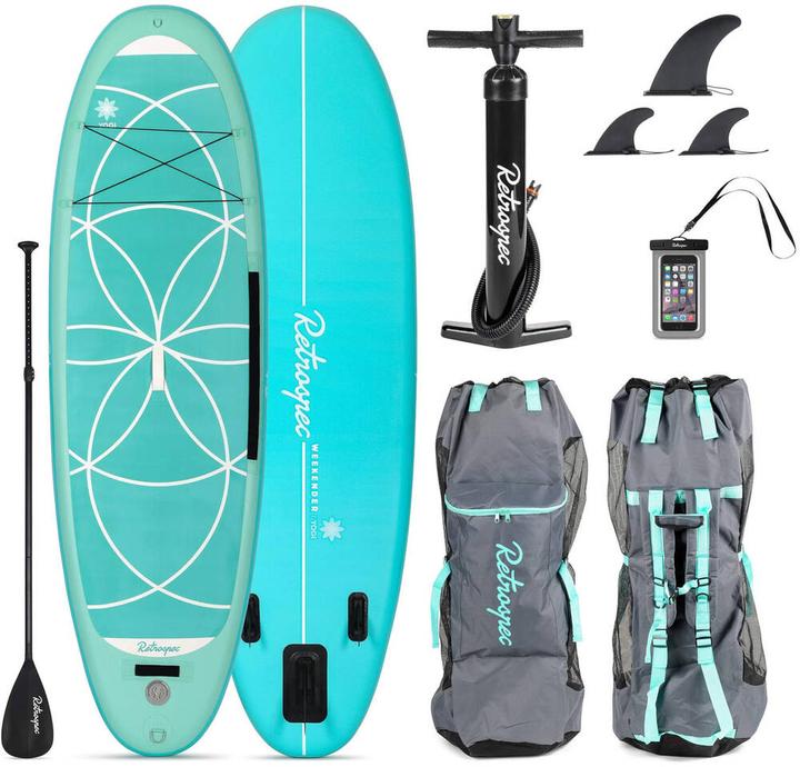 Actual product image Retrospec Weekender Yogi 10 Inflatable Paddle Board Seafoam 2020