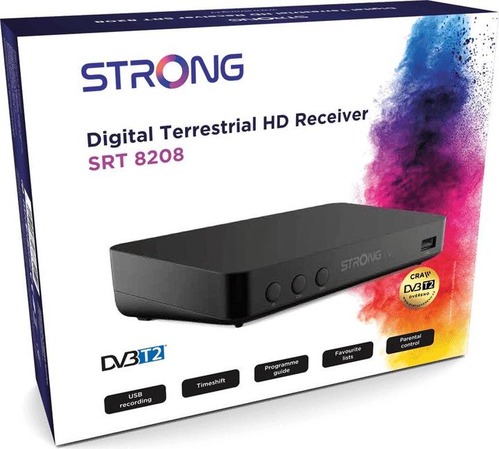 Actual product image Strong DVB-T2 HD, free-to-air reciever, with PVR function (64 GB, DVB-T2, DVB-T, CI+ slot)