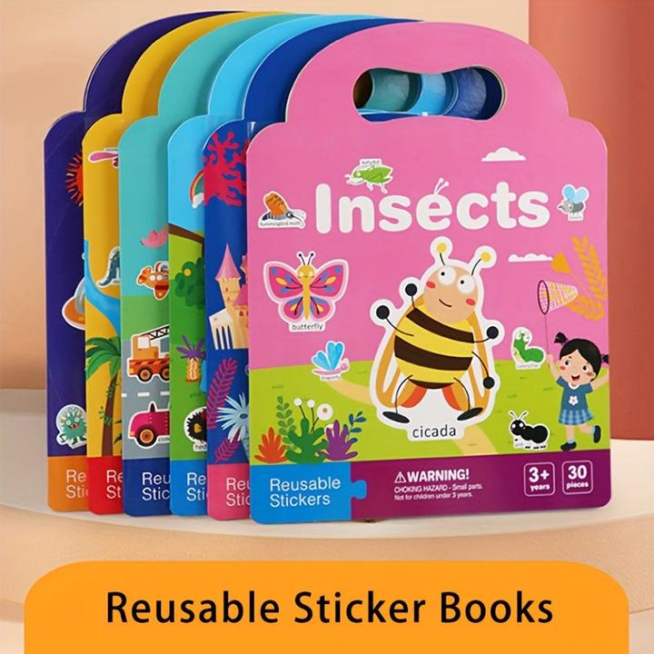 Produktbild Activity Board 1 Stück Wiederverwendbare Stickerbücher für Kleinkinder, wasserdichtes doppelseitiges