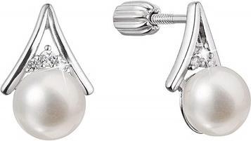 Evolution Group Timeless silver earrings with genuine river pearl 21083.1B