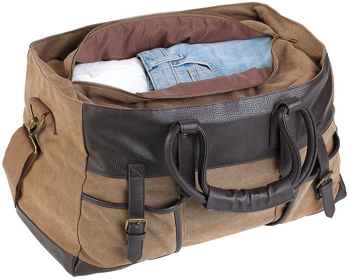 Immagine prodotto Xcase Borsa da viaggio in tela con 2 tasche esterne e tracolla (30 l)