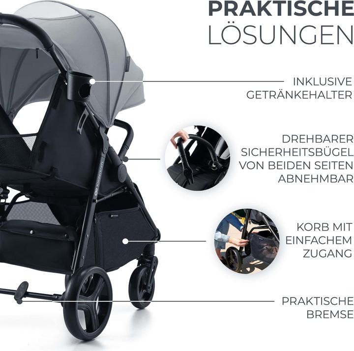 Produktbild KinderKraft Baby Stroller RINE MOONLIGHT GREY