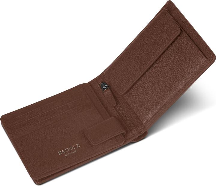Actual product image Redolz Leather Essentials QF Geldbörse RFID Leder 12 cm ausklappbar mit Reissverschlussfach