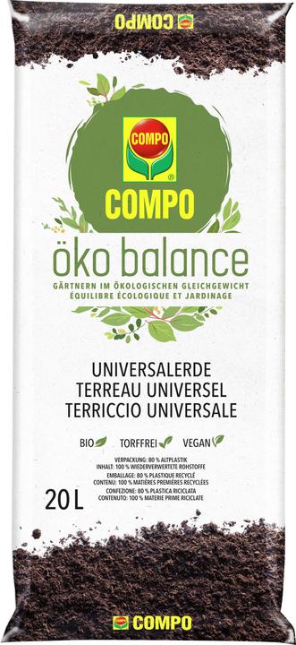 Compo öko balance Terreau universel - sans tourbe (20 l, Sol sans tourbe)