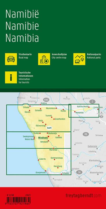 Produktbild Namibia, Strassenkarte 1:1.000.000, freytag & berndt