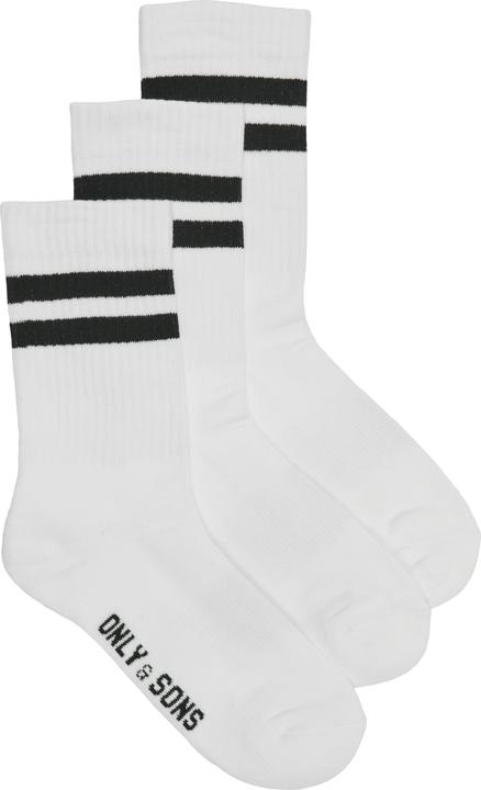 Only & Sons Onsrody Stripe 3-Pack Tennis Sock Noos (39, 42)
