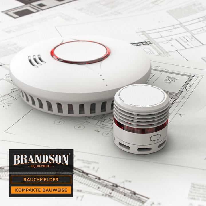 Image du produit Brandson Détecteur de fumée, 10 ans de batterie Li-Ion, volume 85dB, LED, bouton test, EN14604 & TÜV Certifié