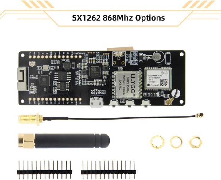 Immagine prodotto Lilygo TTGO T-Beam ESP32 868MHz LoRaWAN NEO-M8N Scheda GPS