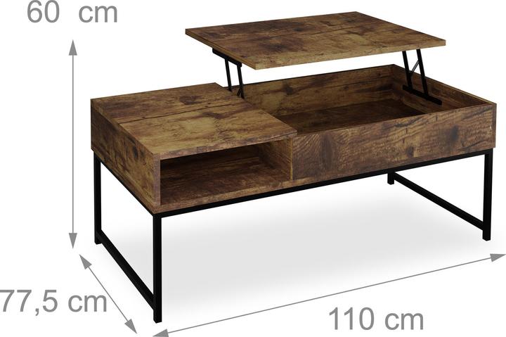Image du produit Relaxdays Table basse (110 x 50 x 56 cm)