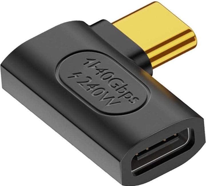 Produktbild PowerGuard USB-C zu USB-C 90 Grad Winkel Adapter (USB Typ C, USB Typ C)