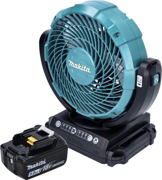 Produktbild Makita DCF 102 T1 Akku Ventilator Lüfter 18 V 18 cm + 1x Akku 5,0 Ah - ohne Ladegerät (18 V)