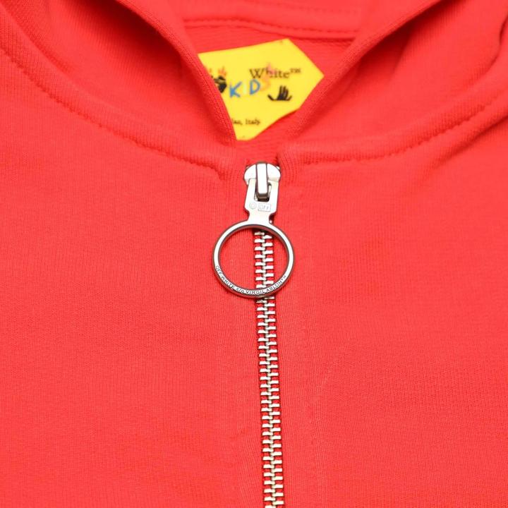 Immagine prodotto Off Felpa con Cappuccio e Zip Intera Gruppo Musicale Logo Maniche Corte Bambini (140)