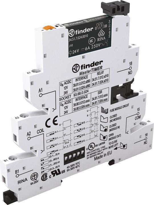 Produktbild Finder Relay interface timer SPDT 6A 24V ac/dc