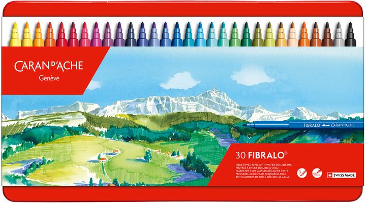 Caran d'Ache Fibralo Metallschachtel (Mehrfarbig, 30 x)