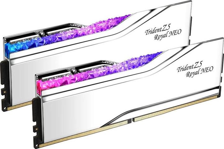 Productafbeelding G.Skill DIMM 32 GB DDR5-6400 (2x 16 GB) dual kit (zilver, F5-6400J3039G16GX2-TR5NS, Trident Z5 Royal Neo, A (2 x 16GB, 6400 MHz, DDR5 RAM, DIMM 288 pin)