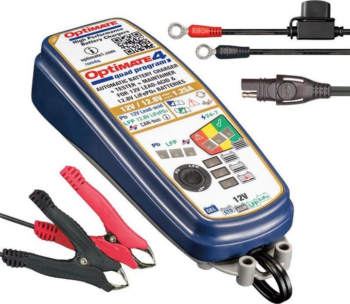 Actual product image Tecmate OptiMate 4 Quad Programme (12V, 1.25 A)