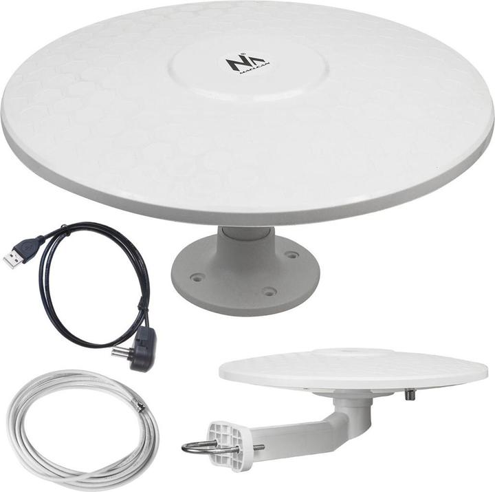 Maclean MCTV-947 MCTV-947 Active Multidirectional DVB-T Antenna Camper (Parabolic antenna, 44 dB, DVB-T / -T2)