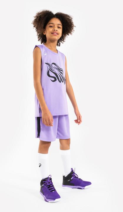 Actual product image Kipsta Kinder Basketball Trikot ärmellos - TS500 Fast violett