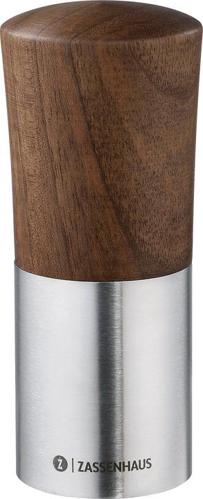Zassenhaus DUO Gewürzmühle Nussbaum 12 cm (Muskatnuss, Pfeffer, Kräuter, Salz)