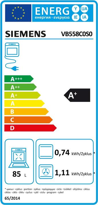 Energie-Label Siemens Vb558c0s0