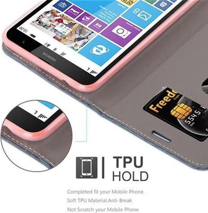 Produktbild Cadorabo Book Jeans Optik Cover (Nokia Lumia 1320)