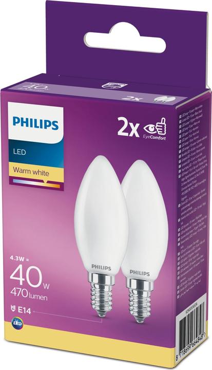 Image du produit Philips B35 (E14, 4.30 W, 470 lm, 2 x, F)