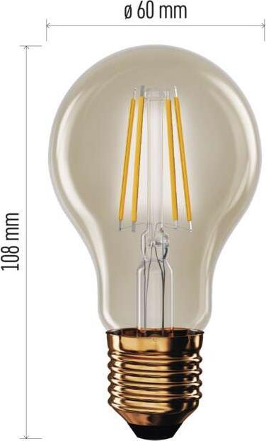 Immagine prodotto Emos Lampada LED vintage A60 / E27 / 4,5 W (40 W) / 420 lm / Bianco caldo (E27, 4.50 W, 420 lm, 1 x, F)