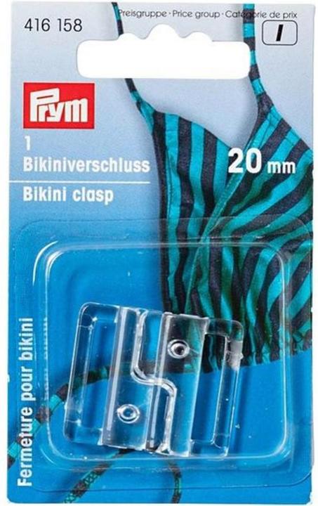 Produktbild Prym Bikini- + Gürtelverschlüsse, transparent 20 mm, Karte