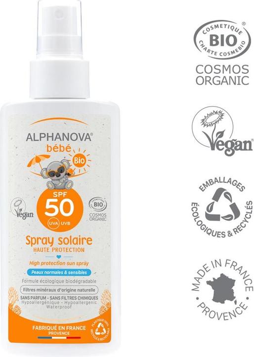 Produktbild Alphanova Sonnenmilch Spray (Sonnenmilch, SPF 50+, 125 ml, 161 g)