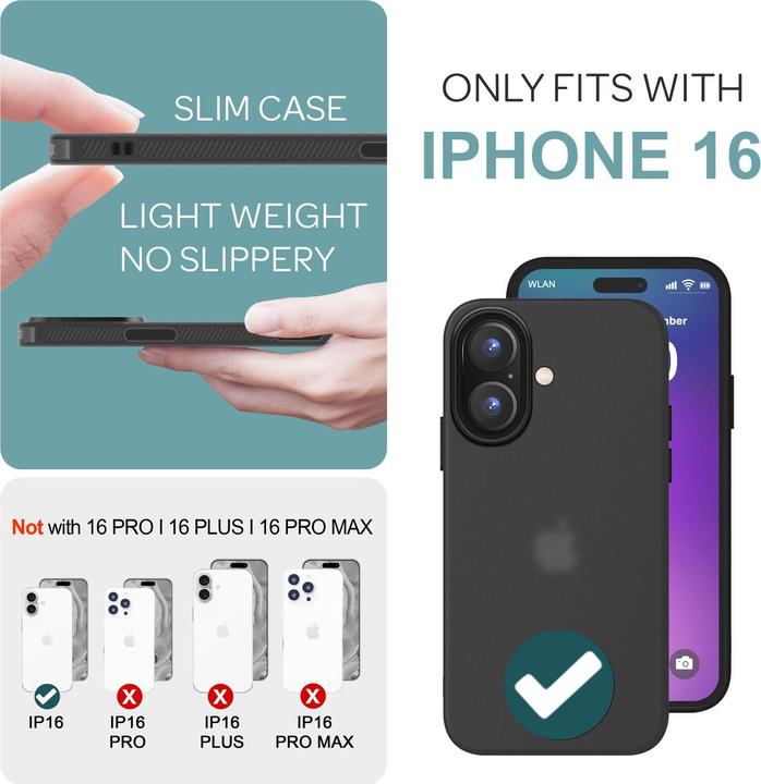 Produktbild Nalia Matt Silikon Hülle (Apple iPhone 16)