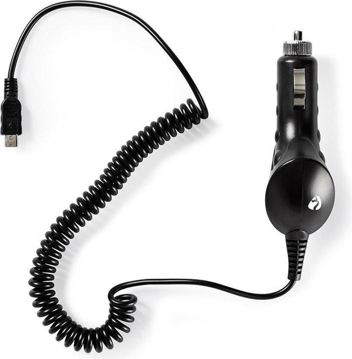 Actual product image Nedis CarCharger 12V-24V 1.0Ah Spiral Cable black