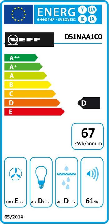 Energie-Label Neff DNAA511C (Huttenlüfter)