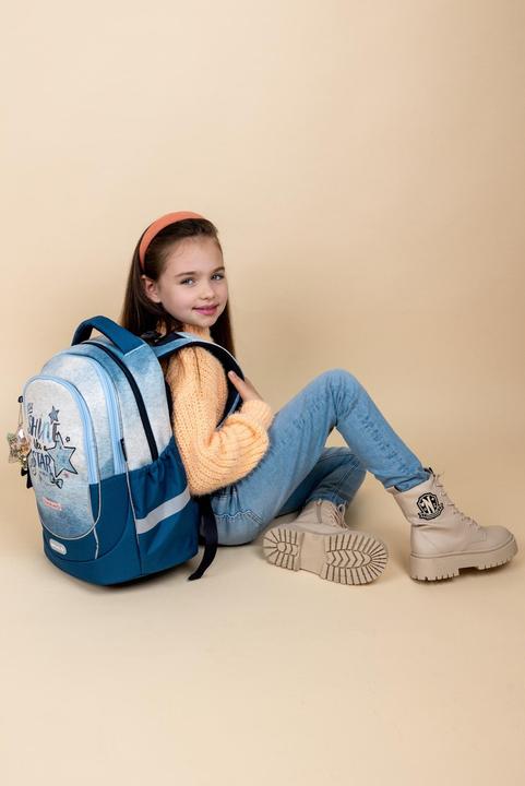 Actual product image Belmil Leisure Plus Schulrucksack mit Brustgurt "Shine like a Star Jean (19 l)