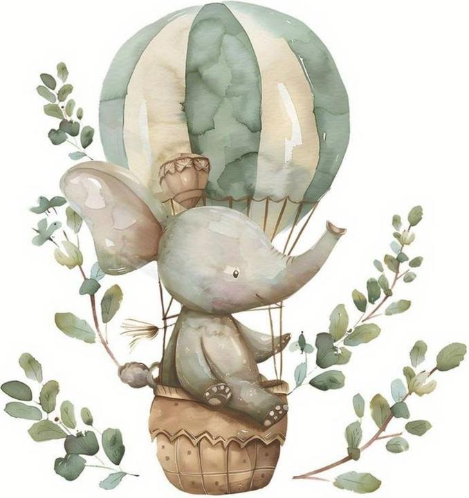 Milkii Wandsticker Elefanten Reise (53 x 50 cm)