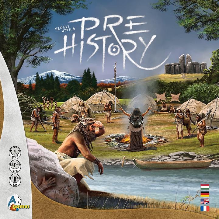 Image du produit A-Games AGM23007 - Prehistory, jeu de société, pour 2-4 joueurs, à partir de 12 ans (Allemand, Anglais, Français, Hongrois)