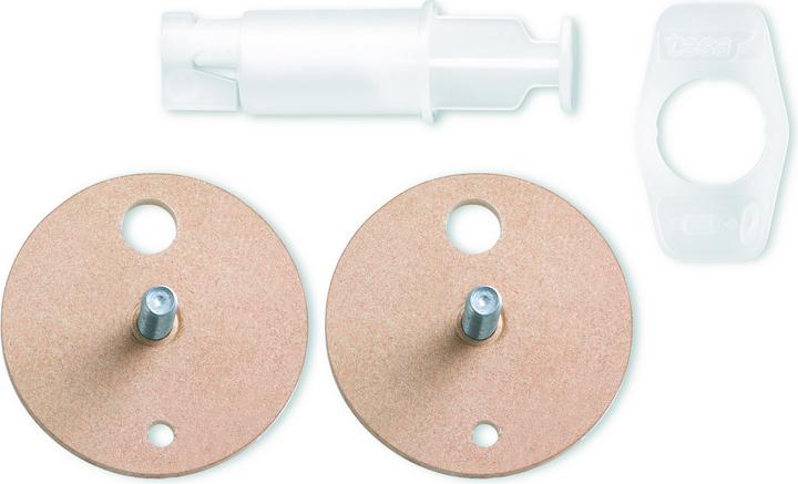 tesa Power.Kit Befestigungsadapter BK43-2, selbstklebendes Ersatzteil, 34mm Durchmesser, 16mm Höhe