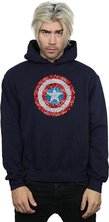 Produktbild Captain America Pixelated Shield Kapuzenpullover (4XL)