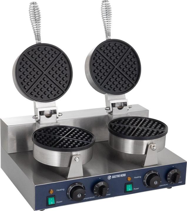 Actual product image Gastro Hero Waffle iron, round, double