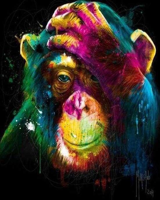 Image du produit Figured'Art Broderie Diamant - Singe en Couleur