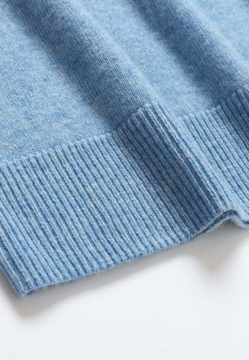 Immagine prodotto Bellemere Pullover Solid V-Neck Merino-Cashmere Sweater (L)