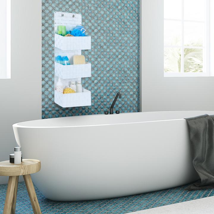 Actual product image Relaxdays Hanging Organizer with 3 Baskets (25 x 15 x 75 cm, 4 l)