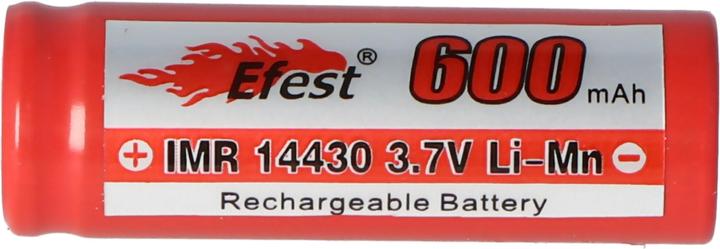 Produktbild Efest Akku IMR 14430 (Pluspol flach) (1 Stk., 14430, 600 mAh)