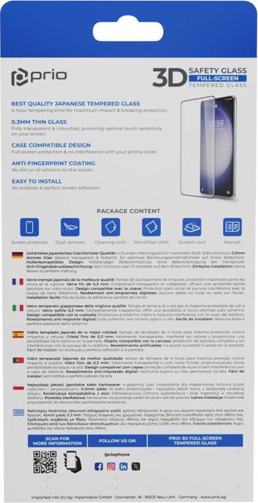 Actual product image prio 3D Panzerglas (1 Piece, Samsung Galaxy S25)