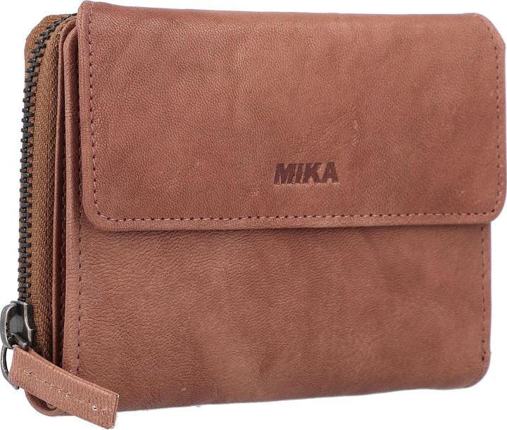 Immagine prodotto Mika Portafoglio da donna, in pelle, colore: grigio-marrone
