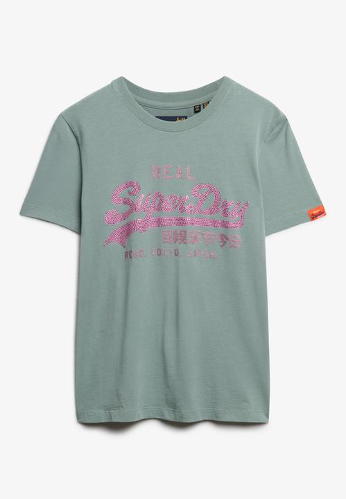 Actual product image Superdry Vl Rhinestone Slim Tee (14)