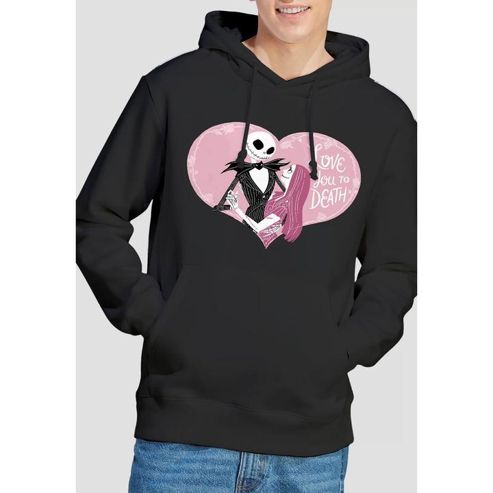 Immagine prodotto The Nightmare Before Christmas Love You To Death Felpa con Cappuccio San Valentino Uomo (XL)