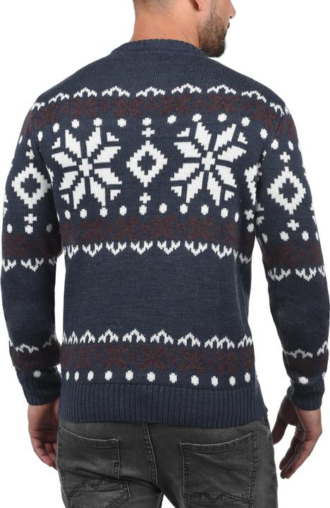 Image du produit Solid Norwig Pull En Grosse Maille Pull-Over Tricot Pour Homme Avec Encolure Rond (M)