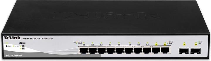 Produktbild D-Link DGS-1210-10 Netzwerk-Switch Managed L2 Gigabit Ethernet (10/100/1000) 1U Schwarz, Grau (10 Ports)