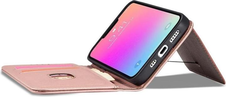 Actual product image Hurtel Magnet Card Case for iPhone 13 Pro Max Pouch Card Wallet Card Holder Pink (Apple iPhone 13 Pro Max)
