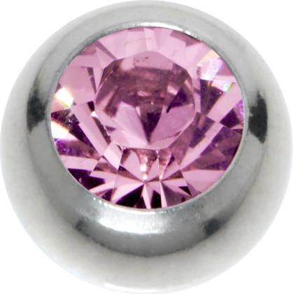 Bijouteria Piercingverschluss (Edelstahl, Kristall)